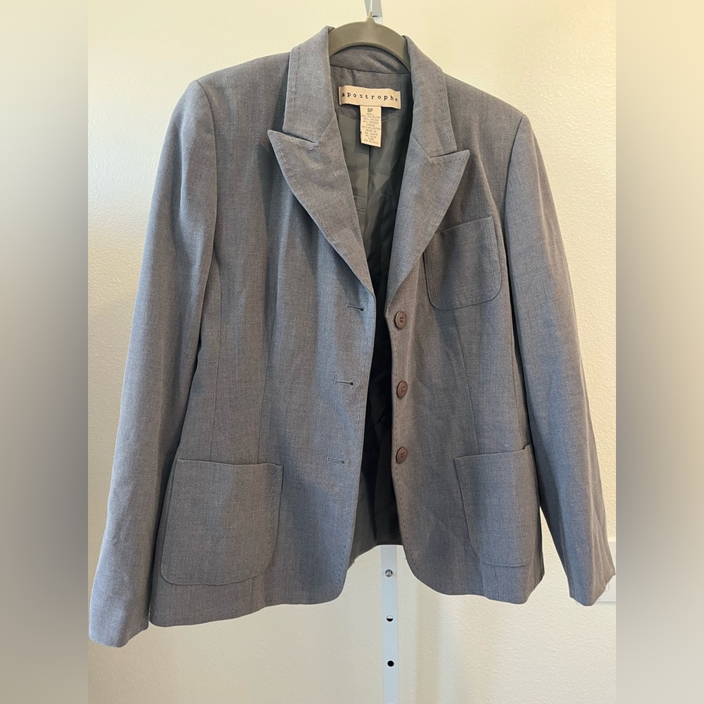 Apostrophe Classic Gray Blazer